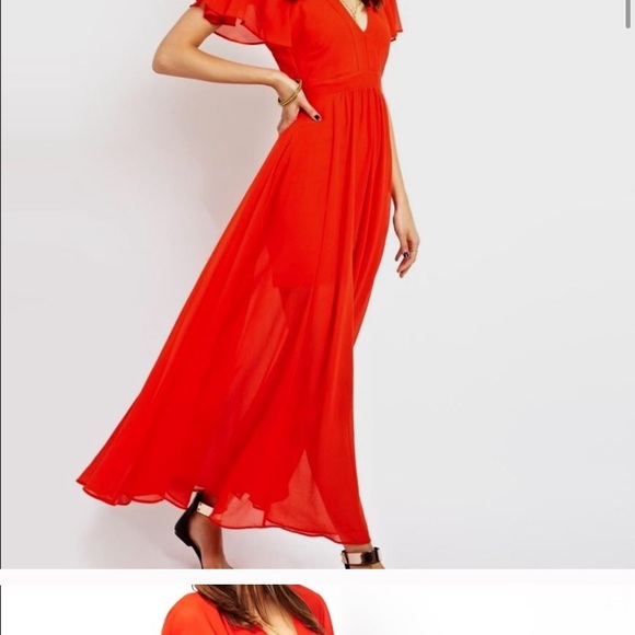 ASOS Flutter Sleeved Dress - Picture 10 of 13